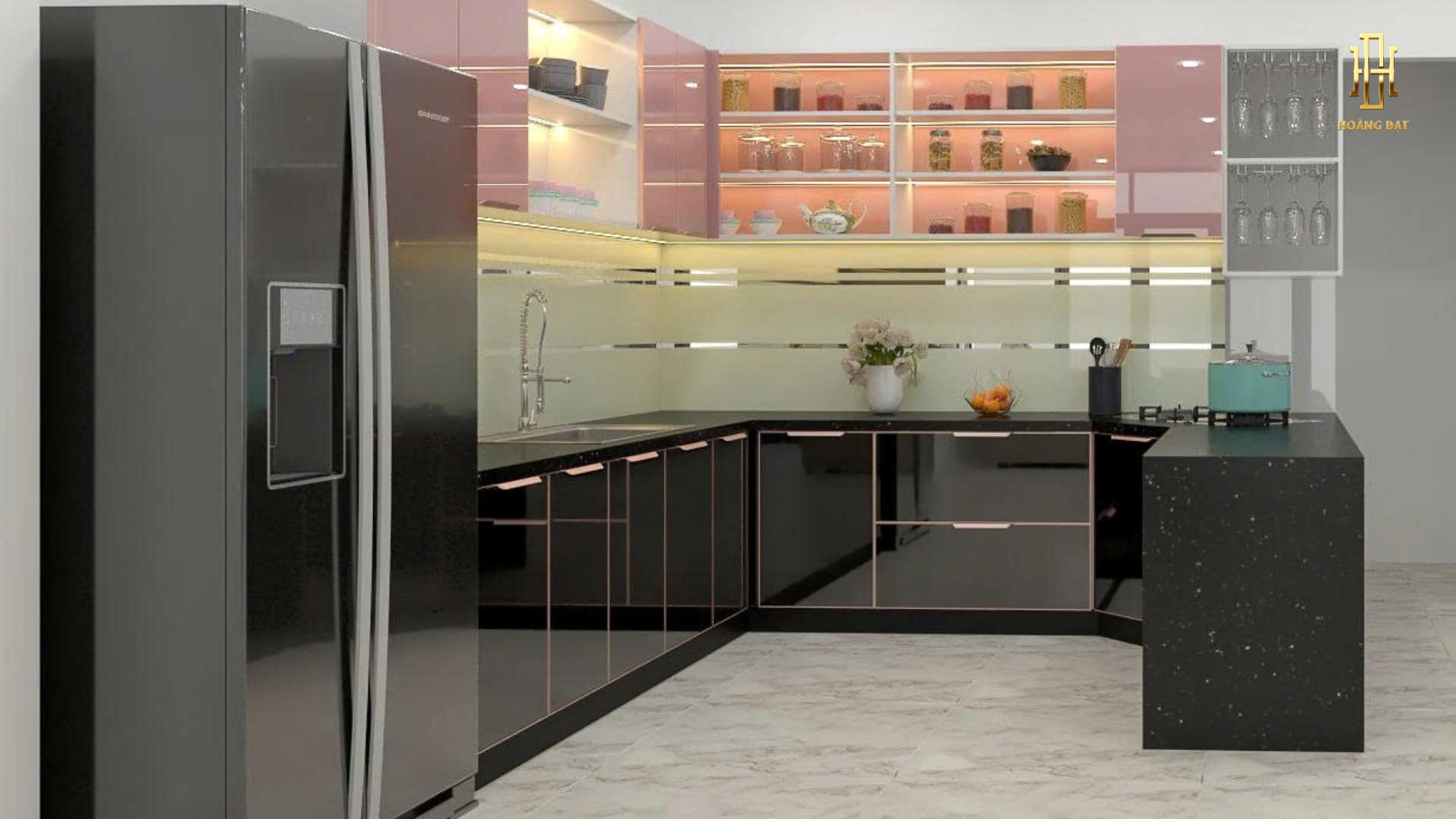 SWEET BLUSH KITCHEN 6 Bếp màu hồng quận 12