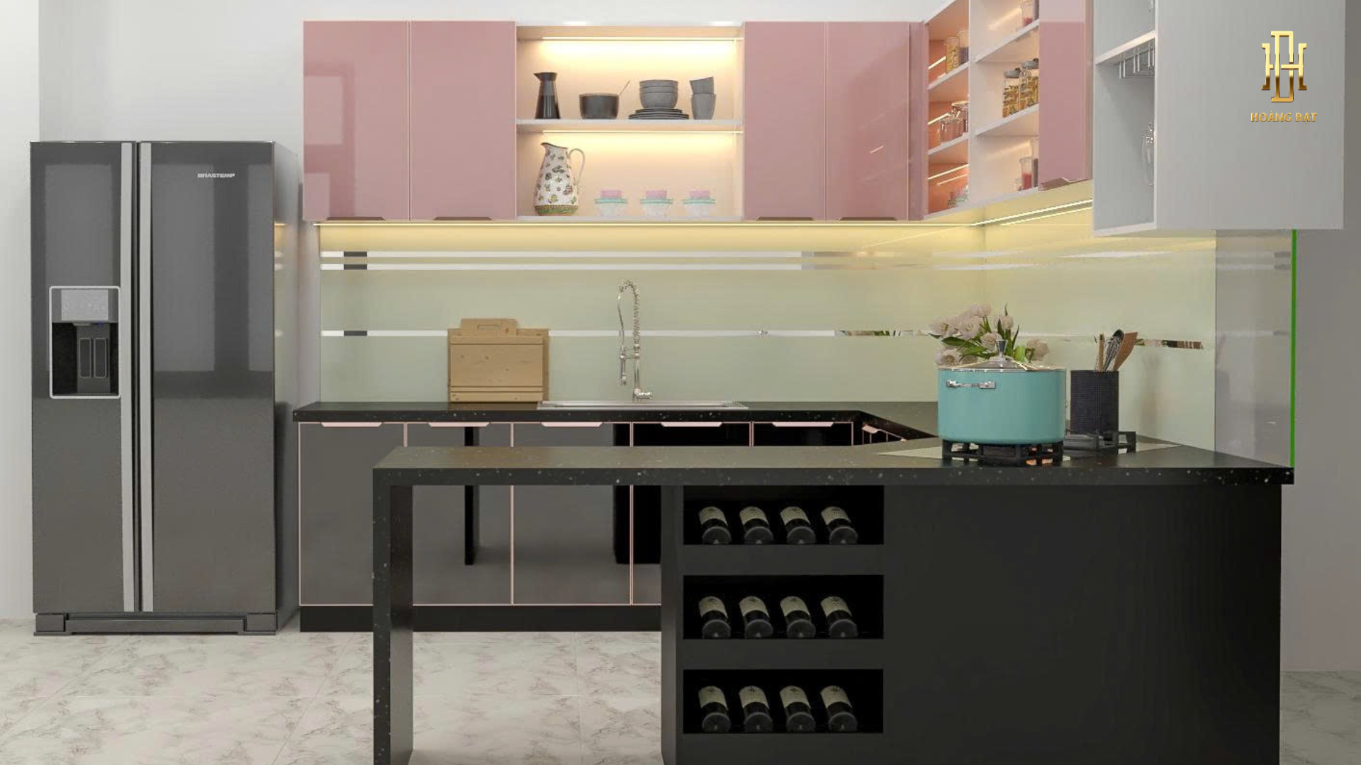 SWEET BLUSH KITCHEN 4 Bếp màu hồng quận 12