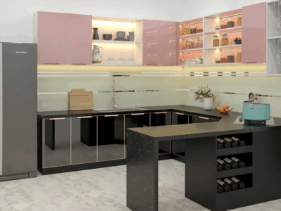 Bếp màu hồng quận 12