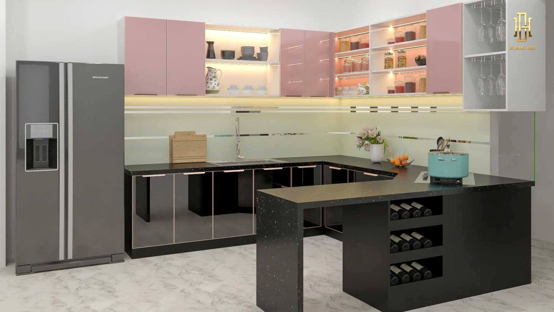 SWEET BLUSH KITCHEN 5 Bếp màu hồng quận 12