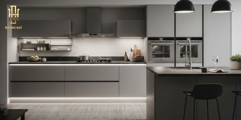 Khám phá 20 mẫu tủ bếp không có tủ trên đẹp trong năm 2025 11 Mẫu bếp âm tường không có tủ trên cho căn hộ hiện đại