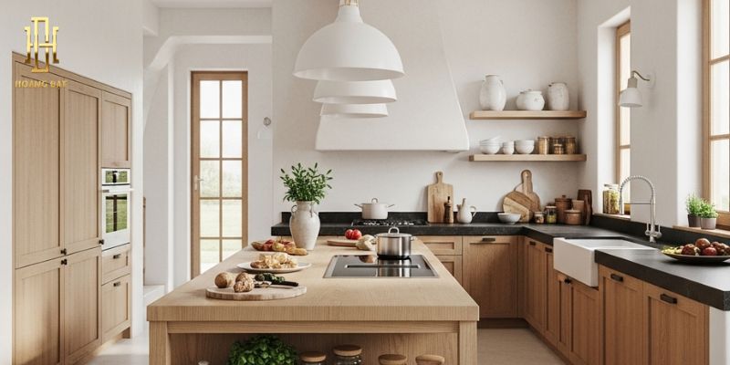Khám phá 20 mẫu tủ bếp không có tủ trên đẹp trong năm 2025 15 Mẫu bếp kiểu Địa Trung Hải không tủ trên