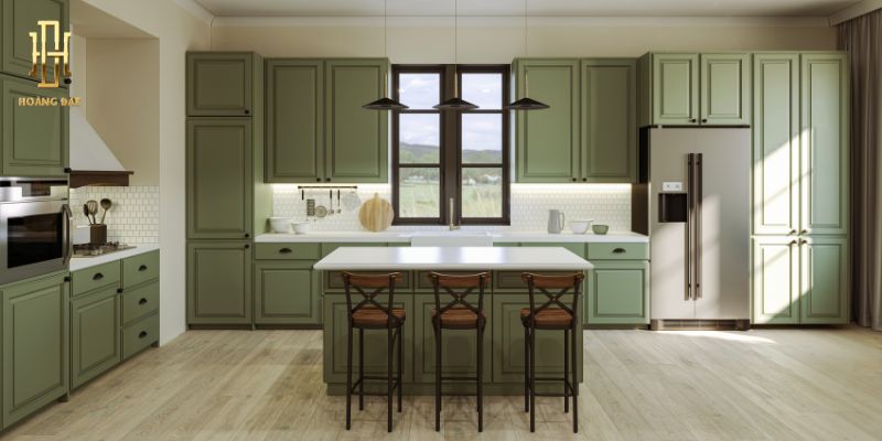 Tổng hợp 50 mẫu tủ bếp đẹp hình chữ L hiện đại nhất 2025 8 Thiết kế bàn đảo hiện đại sang trọng