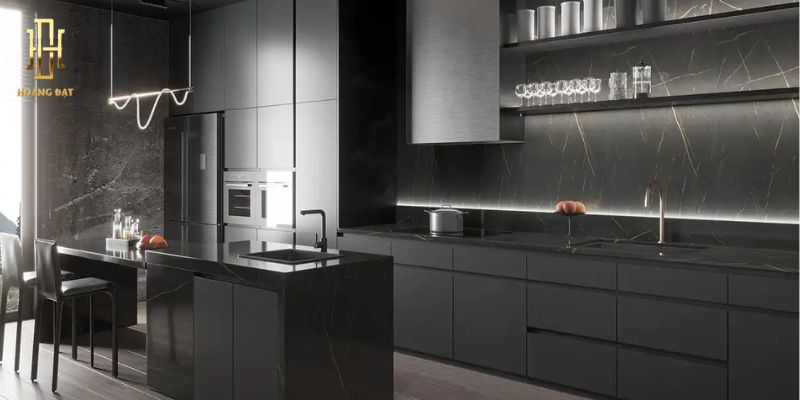 Khám phá 20+ mẫu tủ bếp nhôm kính sang trọng với thiết kế 3D 13 Tủ bếp nhôm kính chữ I