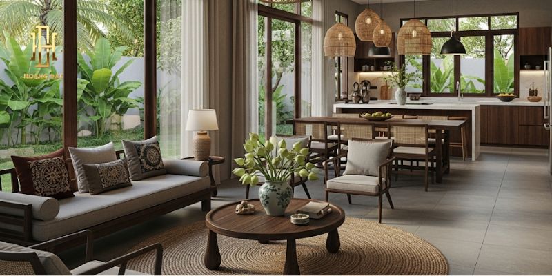 TOP 15 thiết kế nội thất biệt thự mái Thái đẹp cho gia chủ 11 Biệt thự mái Thái 1 tầng cho gia đình trẻ