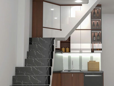 Thiết kế thi công tủ bếp MDF an cường-Anh thảo-Trần xuân soạn-Quận 7