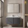 Tủ rửa mặt lavabo PVC chống nước tuyệt đối, thiết kế hiện đại – mang lại không gian phòng tắm sang trọng và tiện nghi.