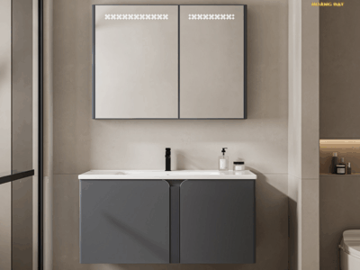 Tủ rửa mặt lavabo PVC chống nước tuyệt đối, thiết kế hiện đại – mang lại không gian phòng tắm sang trọng và tiện nghi.