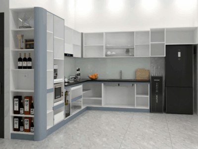 Tủ bếp nhựa cao cấp Hoàng Đạt - TBN006 8 Bếp thiết kế tinh tế, mang đến không gian ấm áp, dễ thương và đầy cảm hứng cho mỗi bữa ăn.