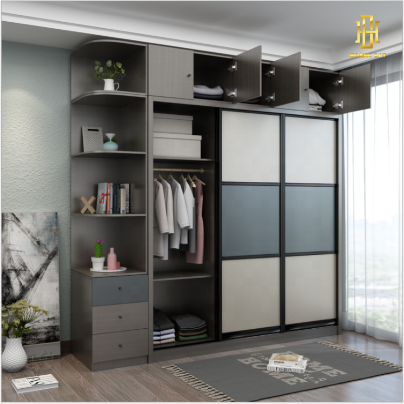 Tủ quần áo thiết kế thông minh, tối ưu từng góc nhỏ giúp căn phòng luôn gọn gàng và tinh tế.