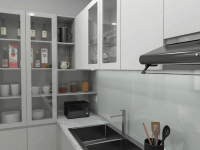 Tủ bếp nhựa cao cấp Hoàng Đạt - TBN003 8 Bếp thiết kế tinh tế, mang đến không gian ấm áp, dễ thương và đầy cảm hứng cho mỗi bữa ăn.
