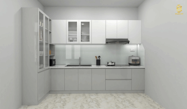 Bếp thiết kế tinh tế, mang đến không gian ấm áp, dễ thương và đầy cảm hứng cho mỗi bữa ăn.