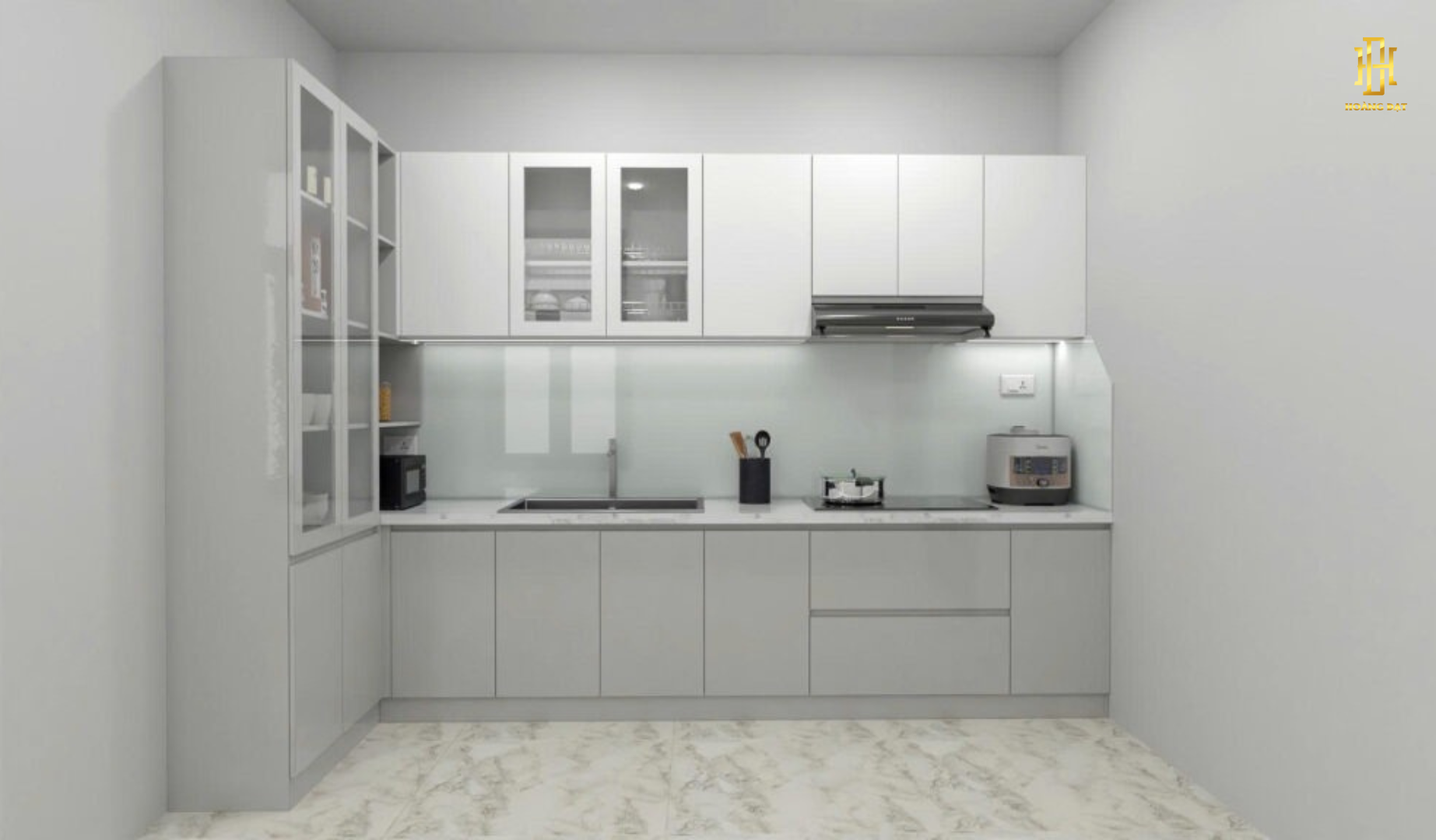 Tủ bếp nhựa cao cấp Hoàng Đạt - TBN003 10 19 5