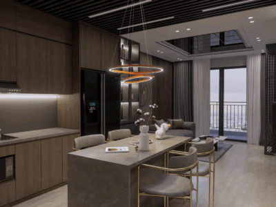 Thiết kế nội thất phòng bếp sang trọng