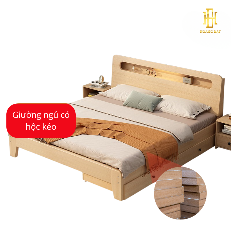 Giường ngủ Hoàng Đạt – GN009 4 Mỗi đêm trôi qua trên chiếc giường êm ái là một hành trình thư giãn và hồi phục tuyệt vời.