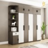 Tủ quần áo thiết kế thông minh, tối ưu từng góc nhỏ giúp căn phòng luôn gọn gàng và tinh tế.