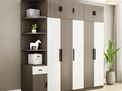 Tủ quần áo thiết kế thông minh, tối ưu từng góc nhỏ giúp căn phòng luôn gọn gàng và tinh tế.