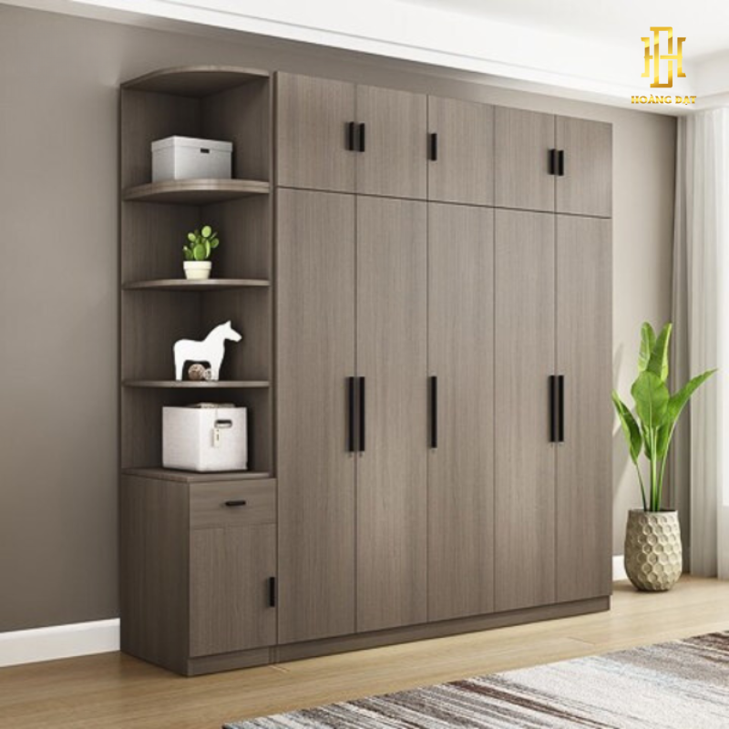 Tủ quần áo thiết kế thông minh, tối ưu từng góc nhỏ giúp căn phòng luôn gọn gàng và tinh tế.