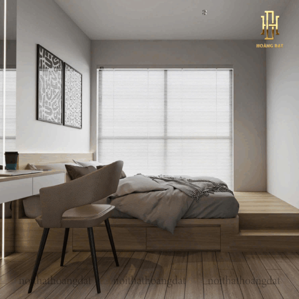 Thiết kế nội thất chung cư hiện đại Hoàng Đạt - TKCC004