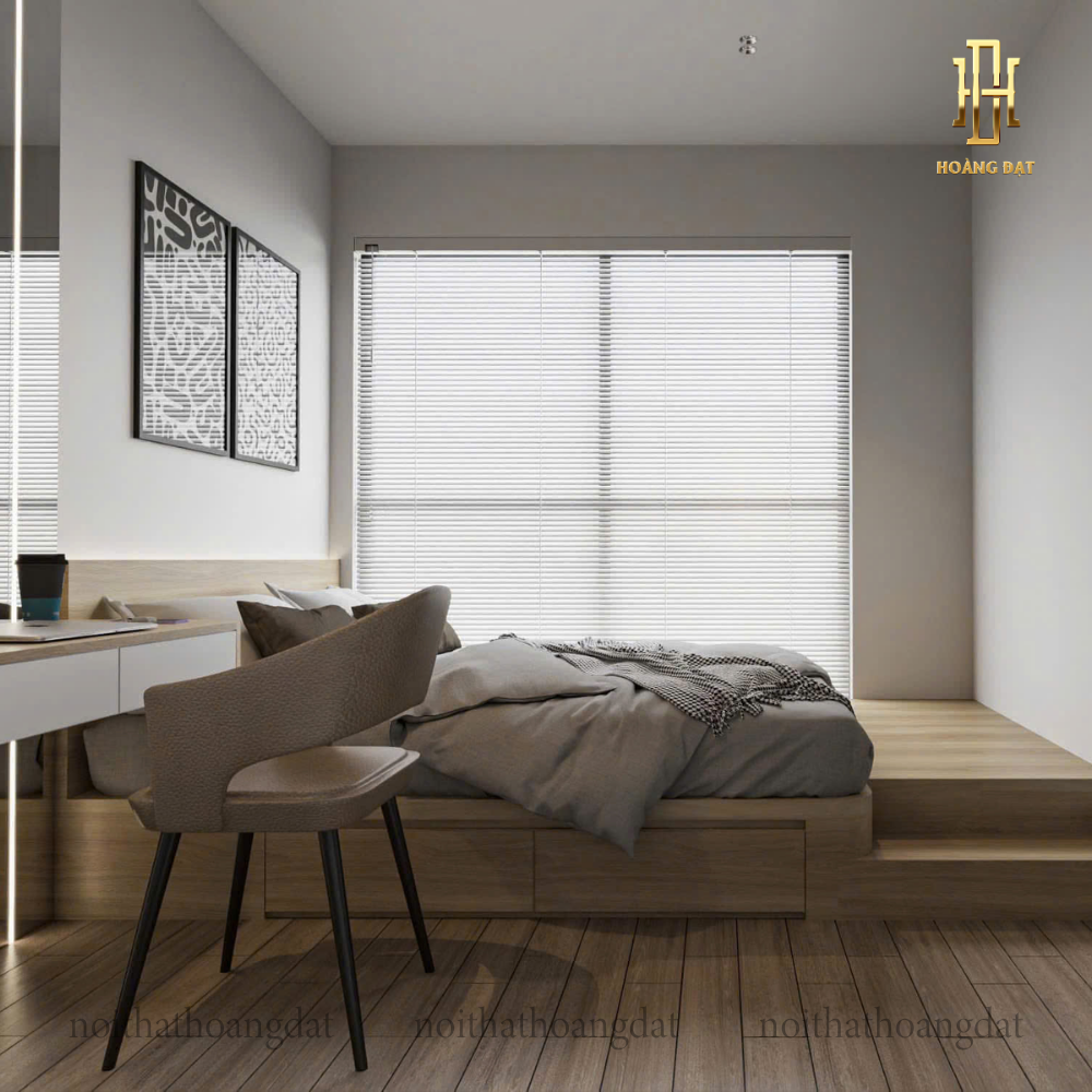 Thiết kế nội thất chung cư hiện đại Hoàng Đạt - TKCC004