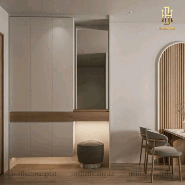 Thiết kế nội thất chung cư hiện đại Hoàng Đạt - TKCC004