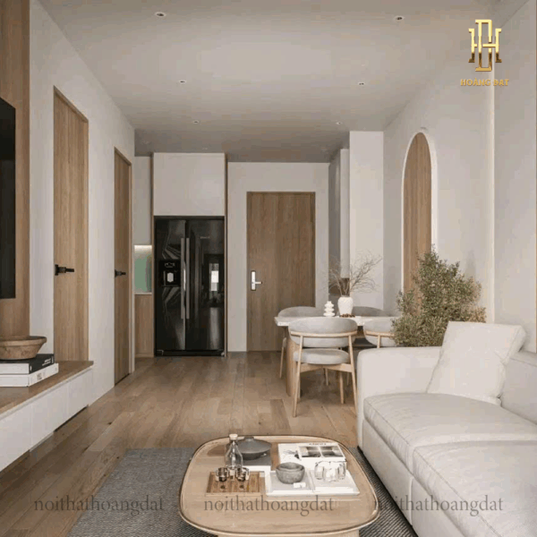 Thiết kế nội thất chung cư hiện đại Hoàng Đạt - TKCC004