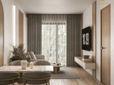 Thiết kế nội thất chung cư hiện đại Hoàng Đạt - TKCC004