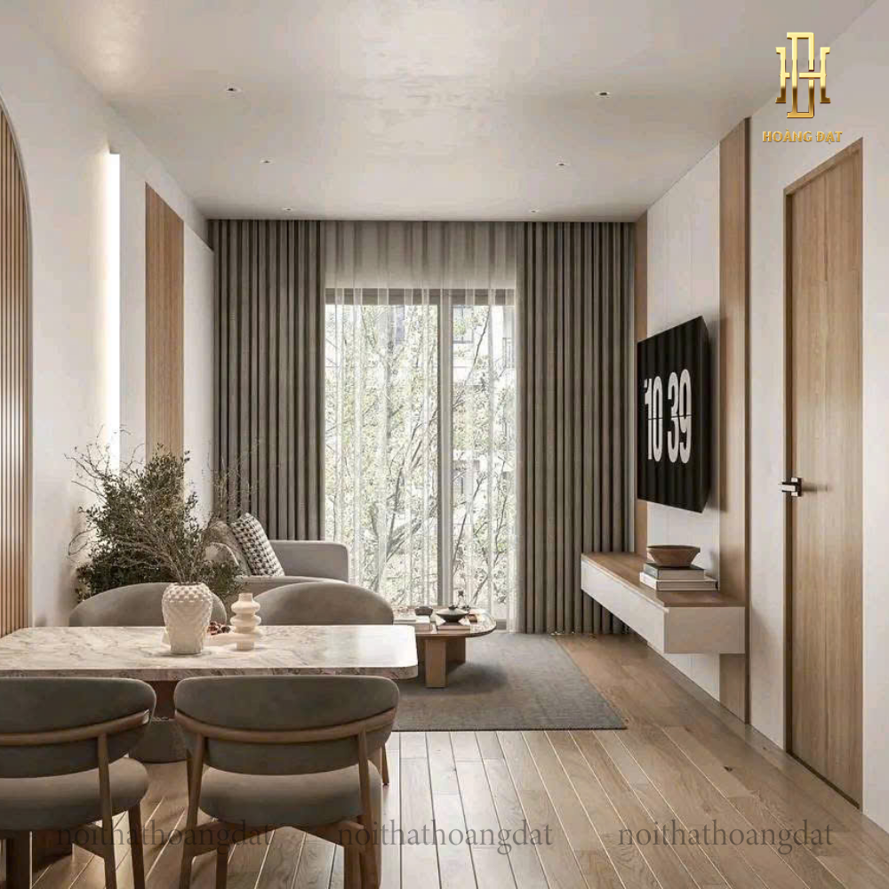 Thiết kế nội thất chung cư hiện đại Hoàng Đạt - TKCC004