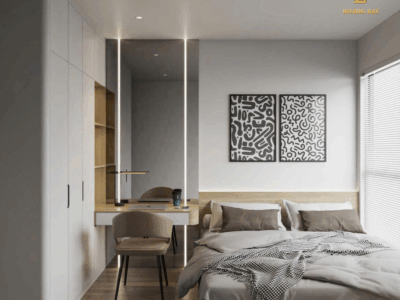 Thiết kế nội thất chung cư hiện đại Hoàng Đạt - TKCC004