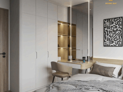 Thiết kế nội thất chung cư hiện đại Hoàng Đạt - TKCC004