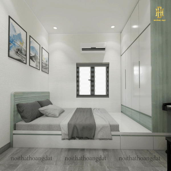 Thiết kế nội thất chung cư hiện đại Hoàng Đạt - TKCC001