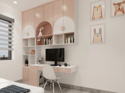 Thiết kế nội thất chung cư hiện đại Hoàng Đạt - TKCC001
