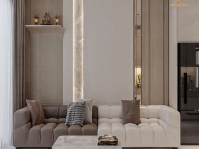 Thiết kế nội thất chung cư hiện đại Hoàng Đạt - TKCC003