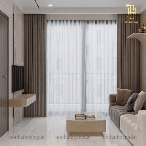 Thiết kế nội thất chung cư hiện đại Hoàng Đạt - TKCC003