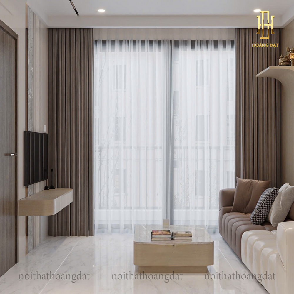 Thiết kế nội thất chung cư hiện đại Hoàng Đạt - TKCC003