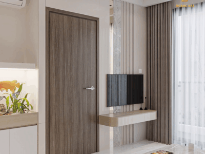 Thiết kế nội thất chung cư hiện đại Hoàng Đạt - TKCC003