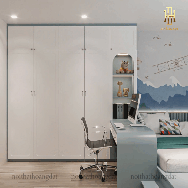 Thiết kế nội thất chung cư hiện đại Hoàng Đạt - TKCC003