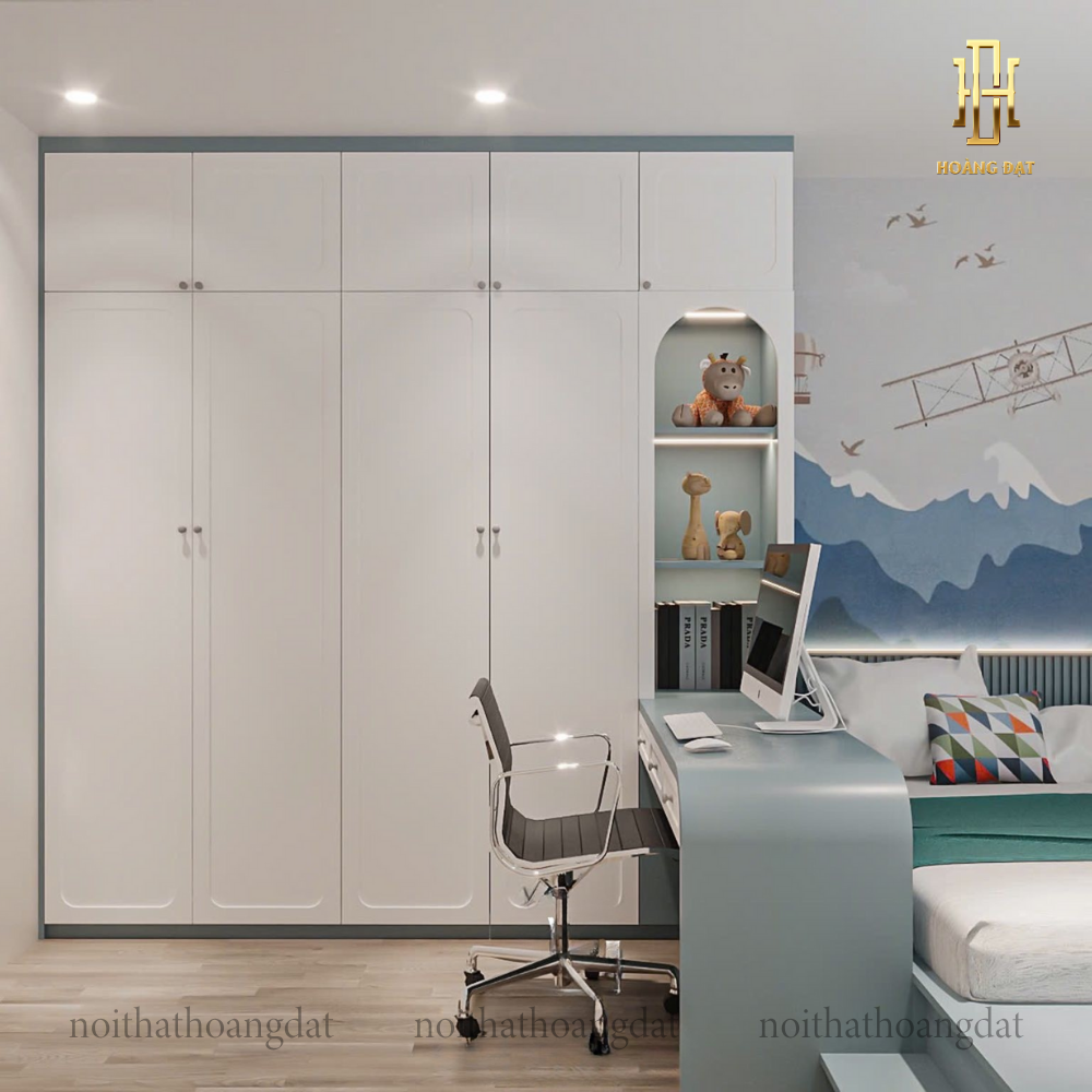 Thiết kế nội thất chung cư hiện đại Hoàng Đạt - TKCC003
