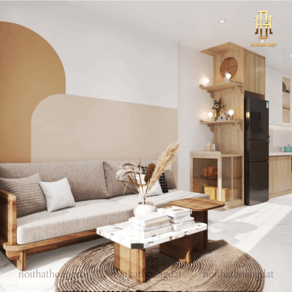 Thiết kế nội thất chung cư hiện đại Hoàng Đạt - TKCC005