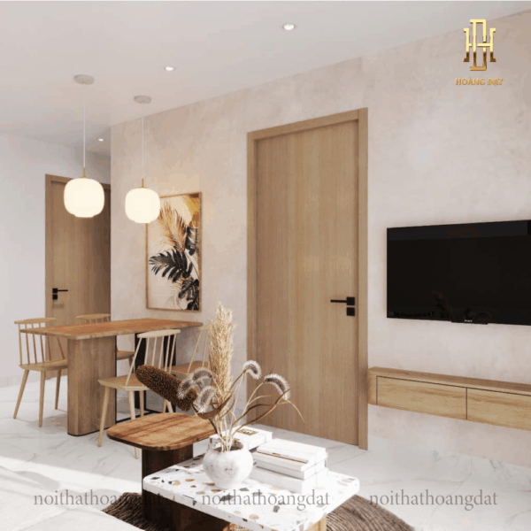 Thiết kế nội thất chung cư hiện đại Hoàng Đạt - TKCC005