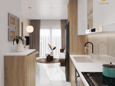 Thiết kế nội thất chung cư hiện đại Hoàng Đạt - TKCC005