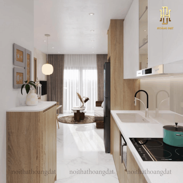 Thiết kế nội thất chung cư hiện đại Hoàng Đạt - TKCC005