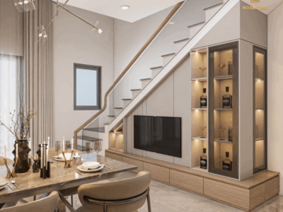 Thiết kế nội thất nhà phố Hoàng Đạt - TKNP001