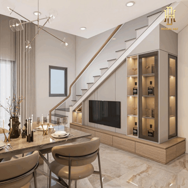 Thiết kế nội thất nhà phố Hoàng Đạt - TKNP001