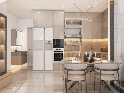 Thiết kế nội thất nhà phố Hoàng Đạt - TKNP001